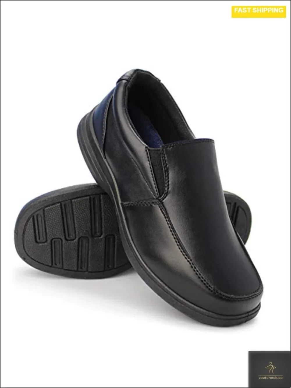 Memory Foam School Uniform Loafers for Boys - Slip On/Lace Up